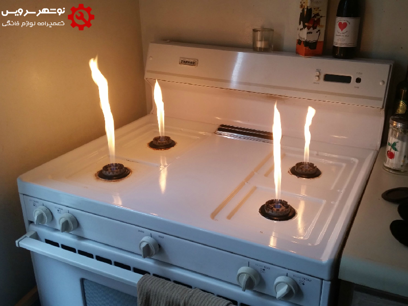 مسدود شدن نازل‌ها یا سر شعله‌ها